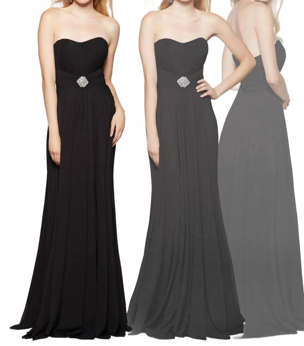 NEW LAST DRESS bloom sweetheart gown in black